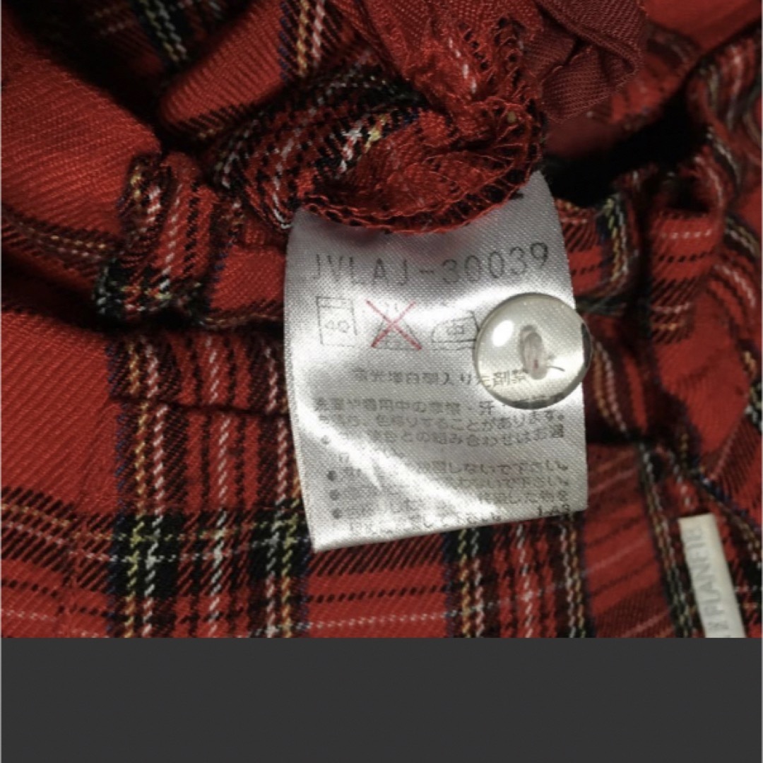 ELLE PLANETE(エルプラネット)のELLEPLANETE エルプラネット　赤チェックパンツ　キッズ　パンツ　ズボン キッズ/ベビー/マタニティのキッズ服女の子用(90cm~)(パンツ/スパッツ)の商品写真