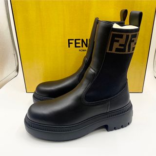 FENDI - 美品 フェンディ 8T6780 レオパード アニマル バイカーブーツ