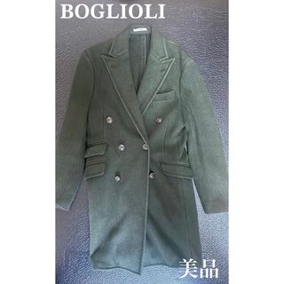 BOGLIOLI   ボリオリ BOGLIOLI DOVER ウール ヘリンボーン チェスター