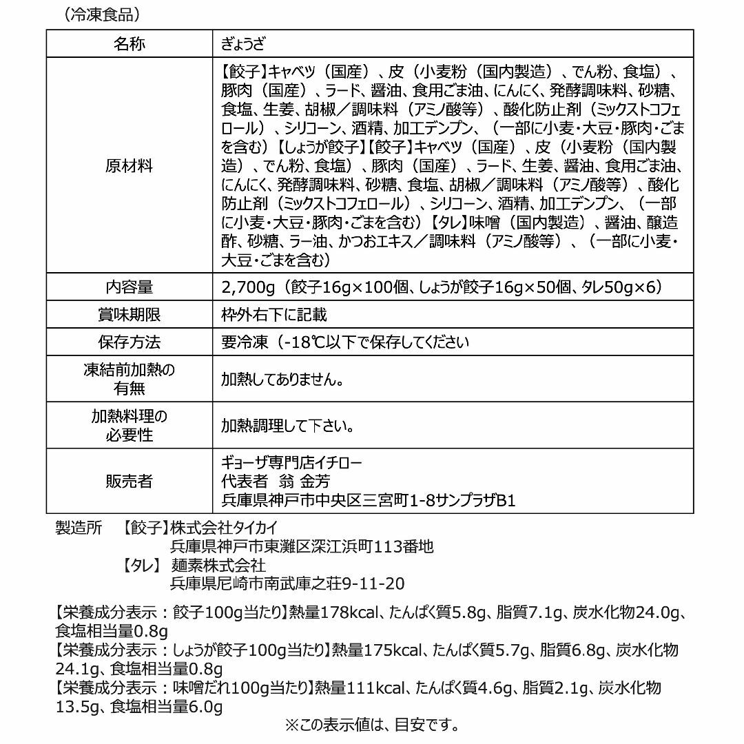 【神戸 名物餃子】 味噌だれ 餃子 150個 2.4kg 冷凍 生餃子 ぎょうざ 工場直送 神戸土産 神戸グルメ 大容量 業務用 訳あり  餃子パーティー【イチロー餃子】