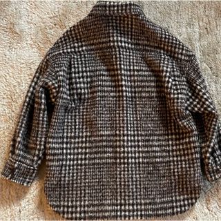 Plage Check シャギージャケット チェック ウール オーバーサイズ36