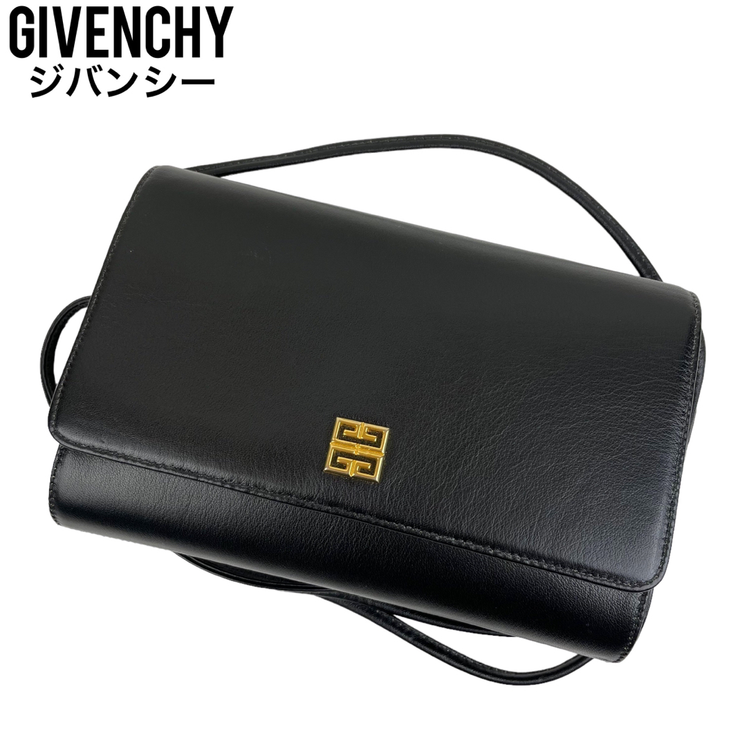 ✨美品 GIVENCHY ジバンシー ショルダーバッグ クロスボディ レザー 黒-