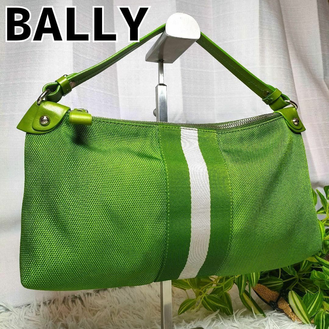 Bally - バリー ショルダーバッグ ストライプ グリーン BALLY バッグ