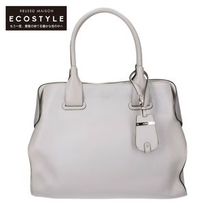 美品△大人気♪ TOD’S トッズ レディース 靴柄・ヨット風総柄 キャンバス×レザー トートバッグ マリン風 ベージュ×ホワイト 保存袋付き