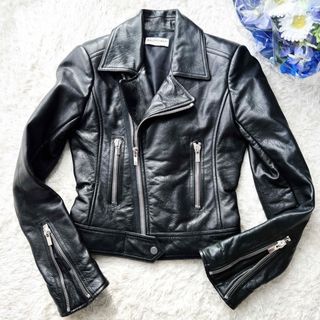 バレンシアガ(Balenciaga)の美品　BALENCIAGA バレンシアガ ライダース　レザー　ジャケット　本革(ライダースジャケット)