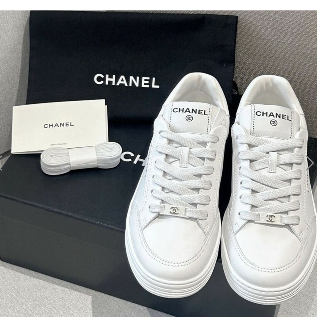 CHANELシャネル☺️スニーカー35ホワイト