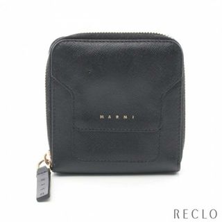 マルニ(Marni)の ラウンドファスナー財布 レザー ブラック(財布)