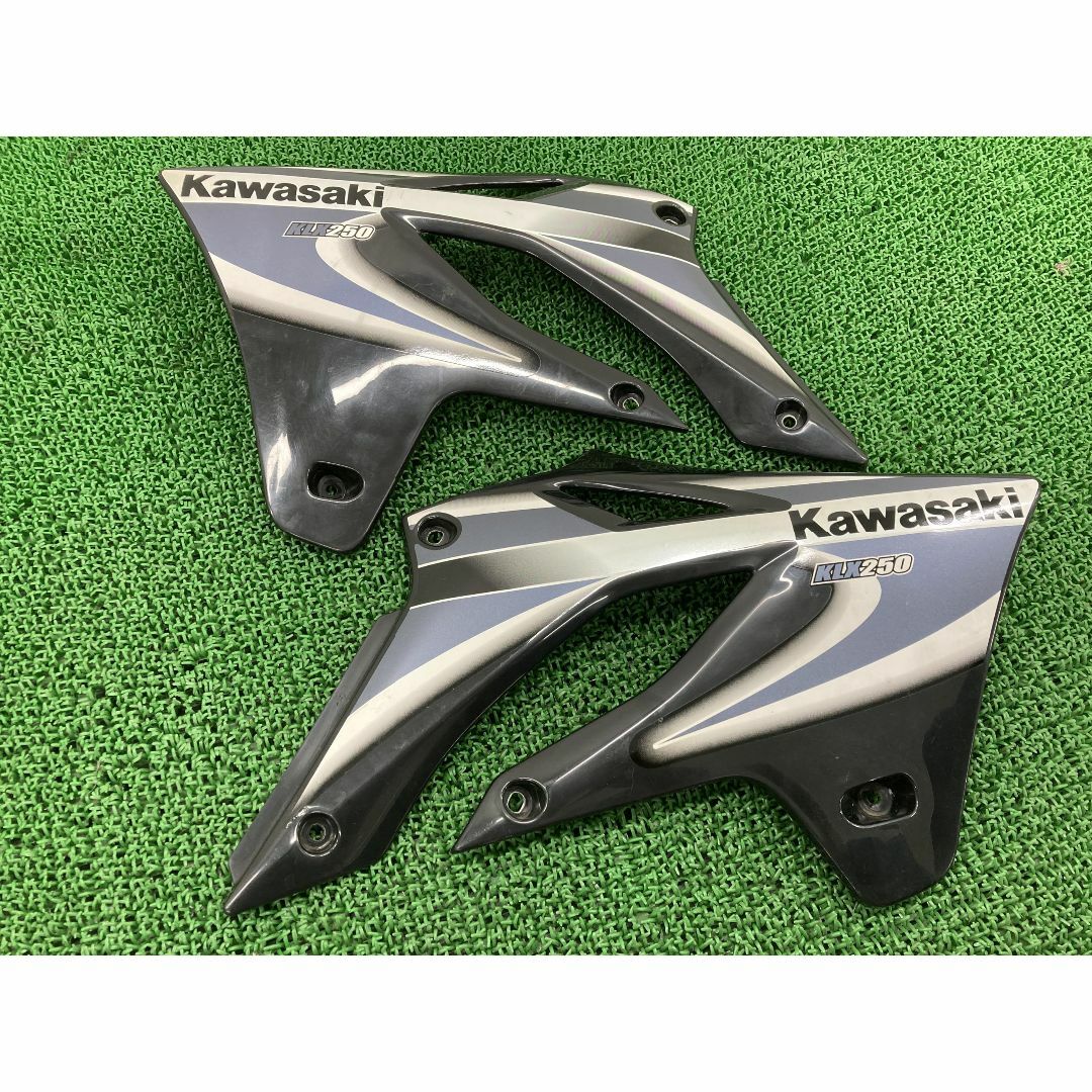 KLX250 シュラウド 左右 黒 49089-0016/49089-0017 カワサキ 純正  バイク 部品 LX250H 49089-0016 49089-0017 割れ欠け無し 品薄 希少品 車検 Genuine:22318652