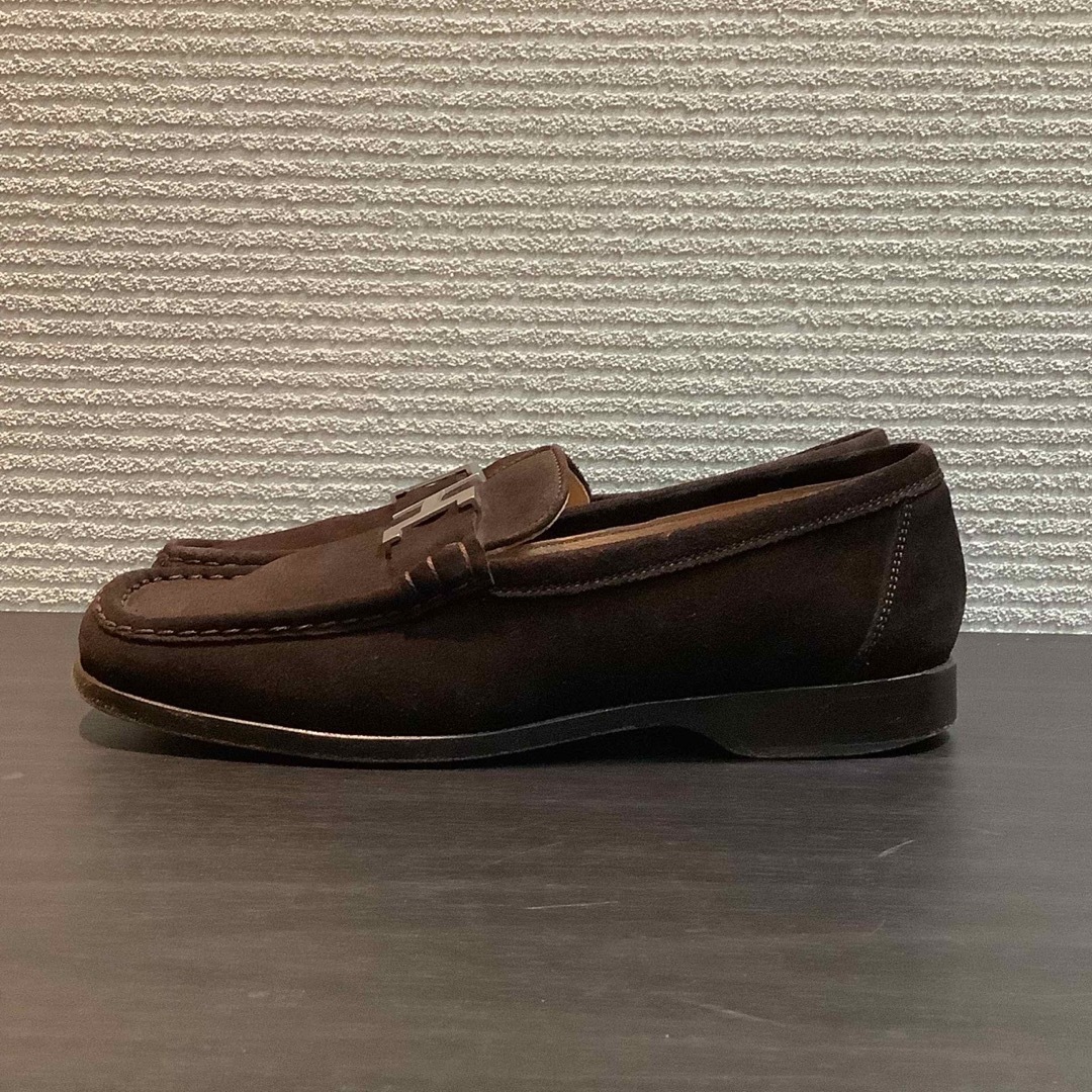 エルメス HERMES H金具 スエード コンスタンス ローファー 36.5-