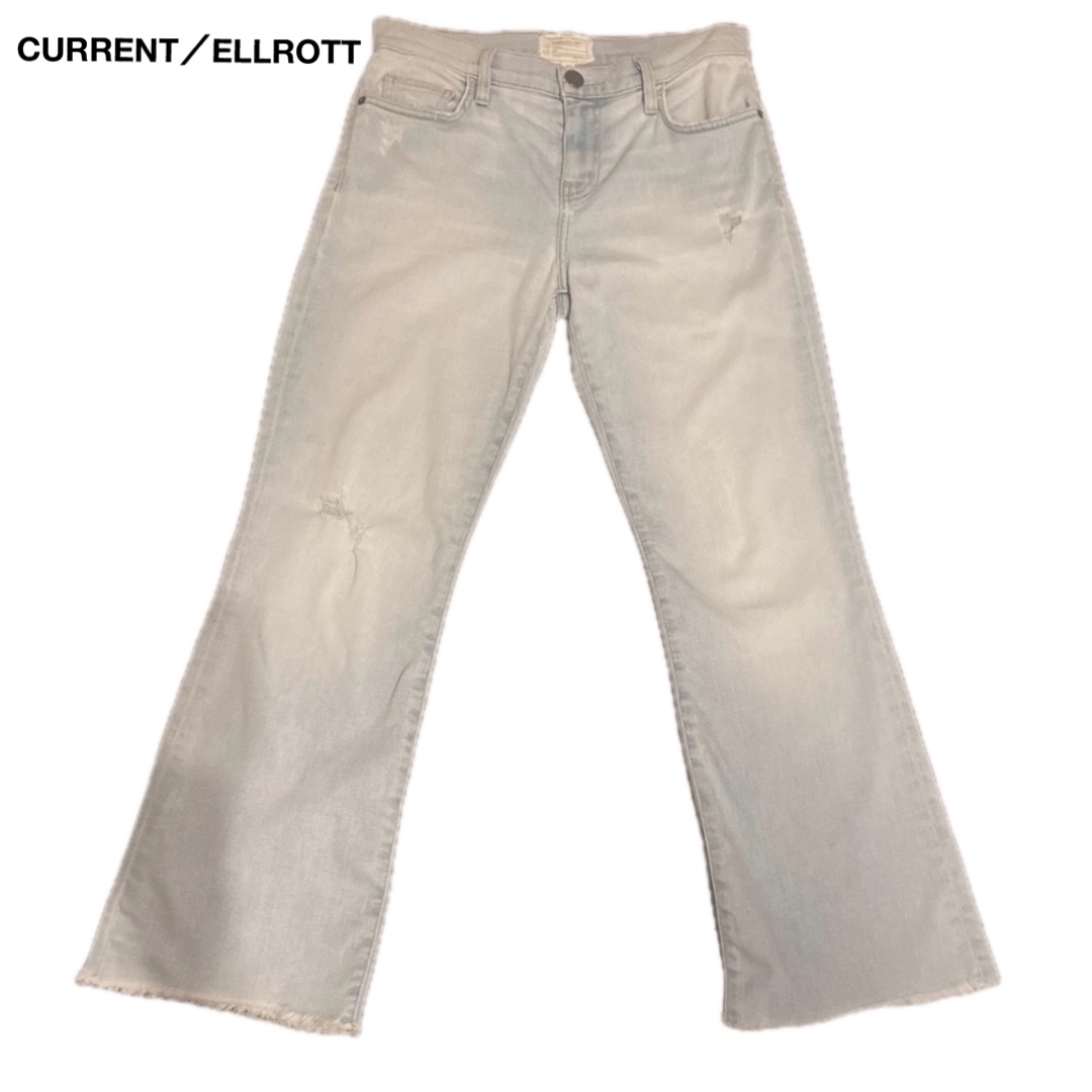 Current Elliott(カレントエリオット)のCURREN／ELLROTT ダメージデニム レディースのパンツ(デニム/ジーンズ)の商品写真