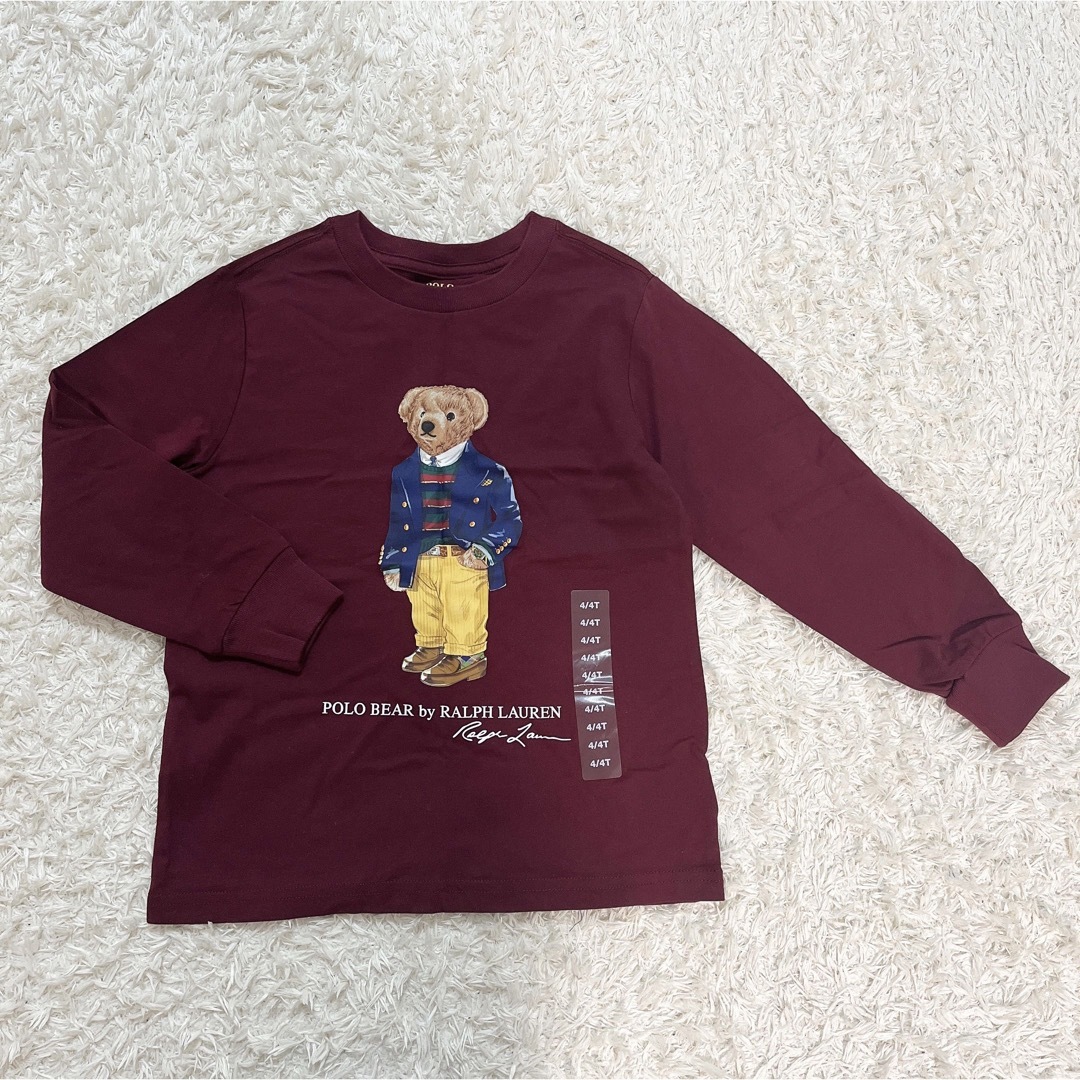 POLO RALPH LAUREN(ポロラルフローレン)の新品 ポロベアバイラルフローレン くまさんプリントロンT 110 子供服 キッズ キッズ/ベビー/マタニティのキッズ服男の子用(90cm~)(Tシャツ/カットソー)の商品写真