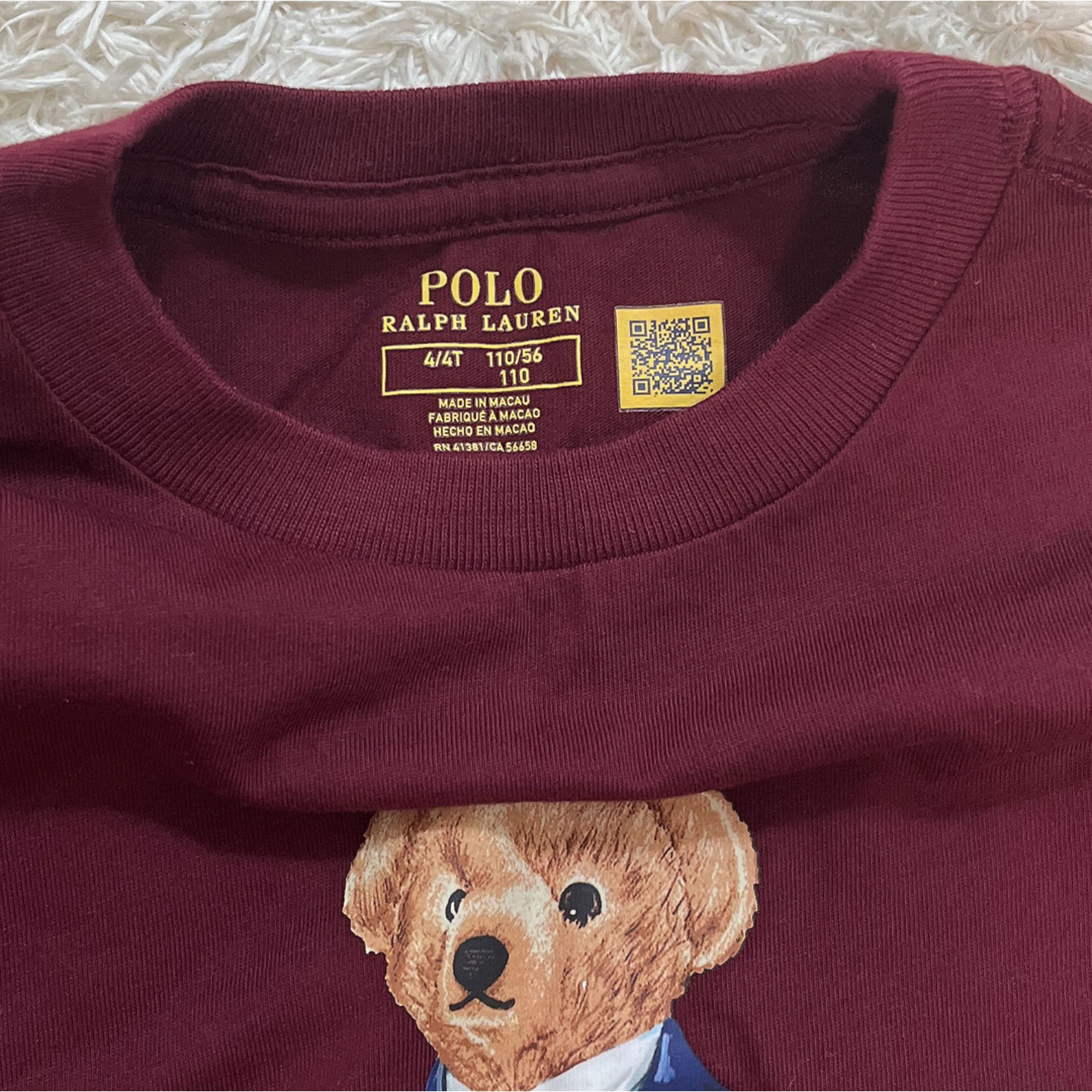 POLO RALPH LAUREN(ポロラルフローレン)の新品 ポロベアバイラルフローレン くまさんプリントロンT 110 子供服 キッズ キッズ/ベビー/マタニティのキッズ服男の子用(90cm~)(Tシャツ/カットソー)の商品写真