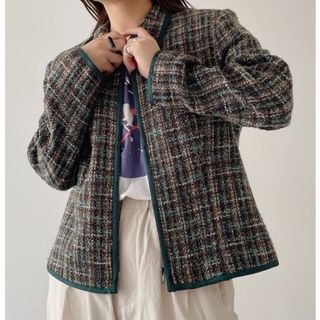 アメリヴィンテージ(Ameri VINTAGE)のtweed jacket (ノーカラージャケット)