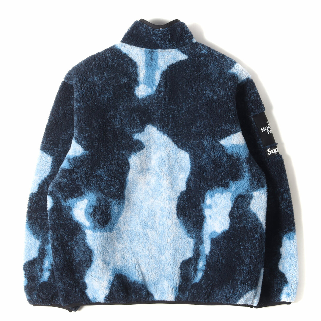 Supreme シュプリーム ジャケット サイズ:S 21AW THE NORTH FACE ノースフェイス ブリーチド デニム フリース ジャケット Bleached Denim Fleece Jacket インディゴ アウター ブルゾン【メンズ】【美品】