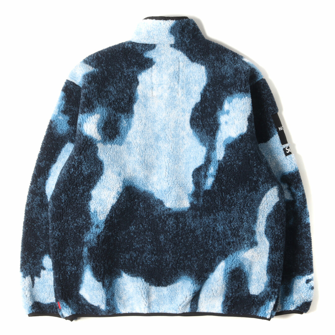 Supreme シュプリーム ジャケット サイズ:S 21AW THE NORTH FACE ノースフェイス ブリーチド デニム フリース ジャケット Bleached Denim Fleece Jacket インディゴ アウター ブルゾン【メンズ】【美品】