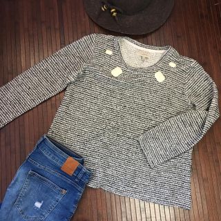 ザラ(ZARA)のzaraビジュートップス(カットソー(長袖/七分))