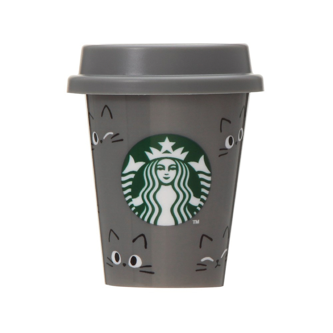 Starbucks Coffee(スターバックスコーヒー)のスターバックス　ハロウィン2023スターバックスミニカップギフトキャット　スタバ インテリア/住まい/日用品のインテリア小物(小物入れ)の商品写真