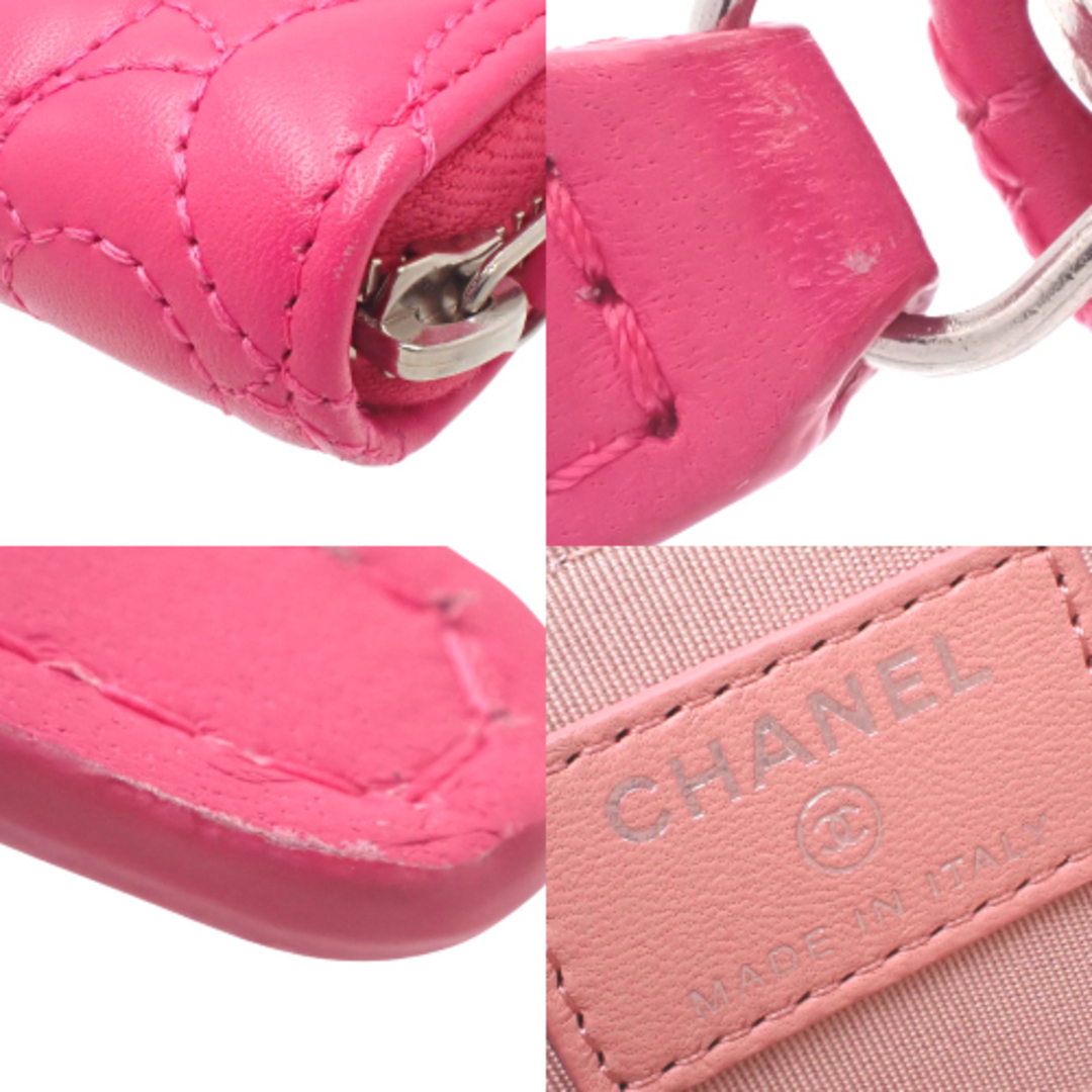 【美品】CHANEL シャネル カメリア ラムスキン コインケース 小銭入れ