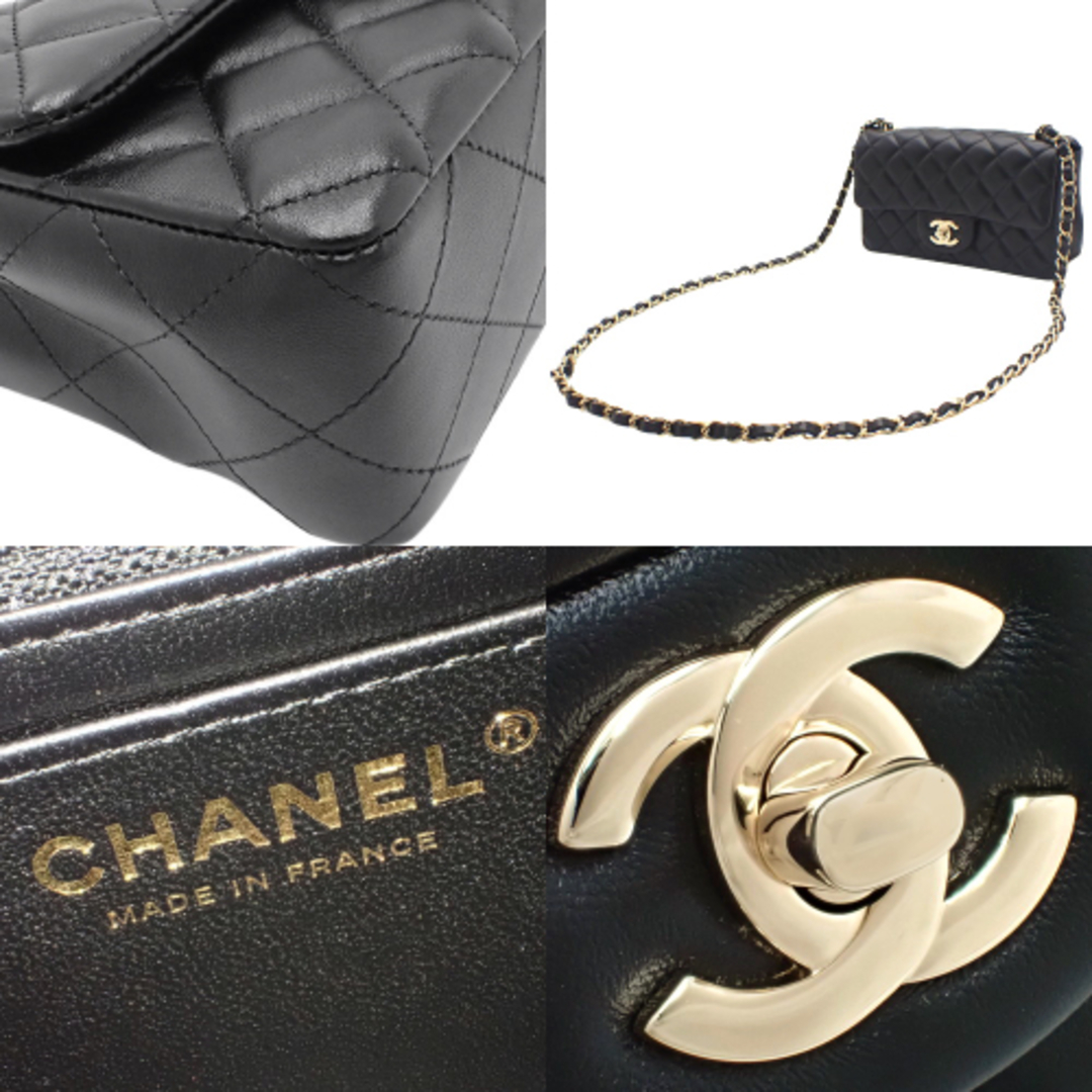 CHANEL(シャネル) マトラッセ ココマーク チェーンショルダーバッグ ショルダーバッグ 斜め掛け ミニマトラッセ フラップ ラムスキン ブラック黒 ゴールド金具 レディース 40802070434【アラモード】 5