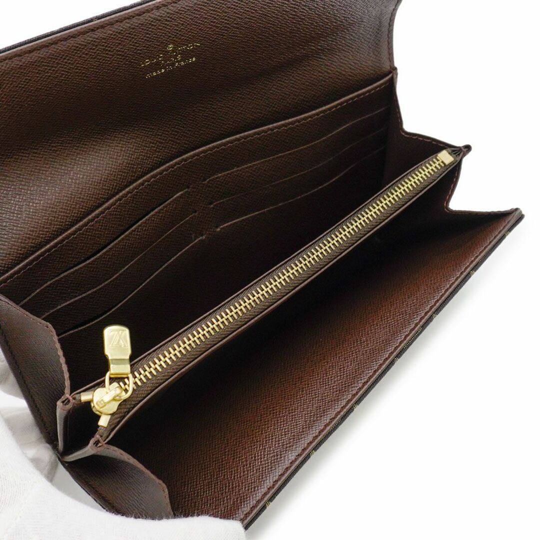 LOUIS VUITTON(ルイヴィトン)の未使用品 ルイ ヴィトン ポルトフォイユ・サラ 長財布 M95234 モノグラム・ミニラン エベヌ ゴールド金具 レディースのファッション小物(財布)の商品写真