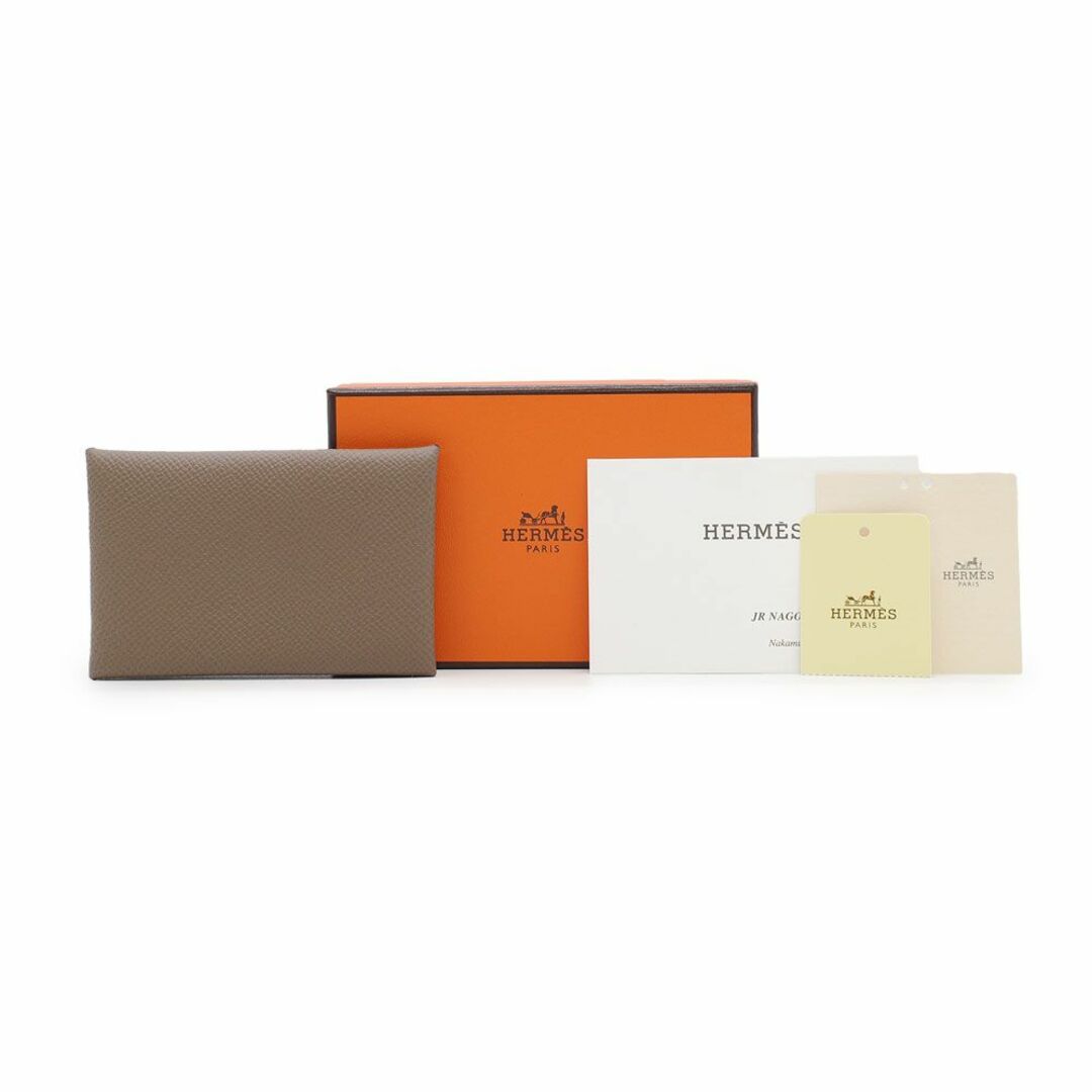 Hermes カルヴィ カードケース エトゥープ　R刻印