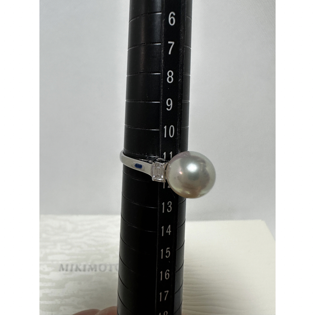 逸品! ミキモト あこや9.4㎜ PT900 パールリング 約11号