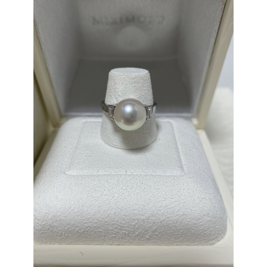 逸品! ミキモト あこや9.4㎜ PT900 パールリング 約11号