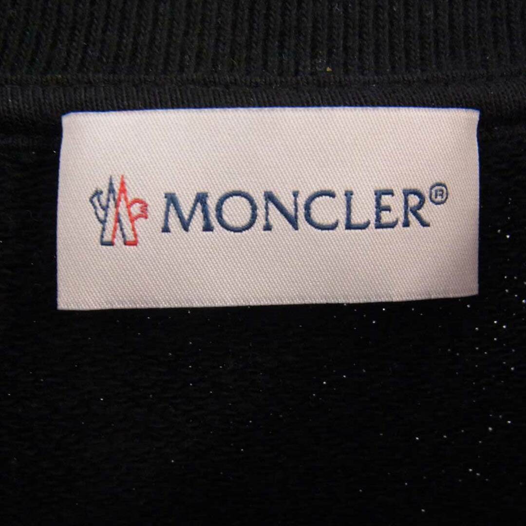 MONCLER モンクレール スウェット D209U8040250 ×  fragment design フラグメントデザイン MAGLIA マグリア 英字エンブロイダリー クルーネック スウェット ブラック ブラック系 L