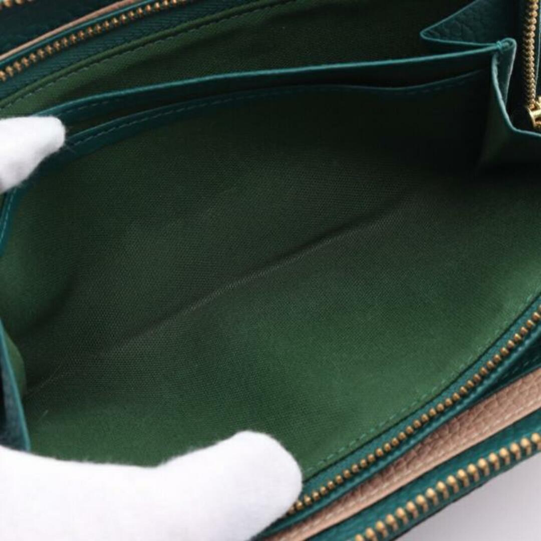 Vivienne Westwood(ヴィヴィアンウエストウッド)のダブルフラップ ラウンドファスナー長財布 レザー グリーン マルチカラー レディースのファッション小物(財布)の商品写真