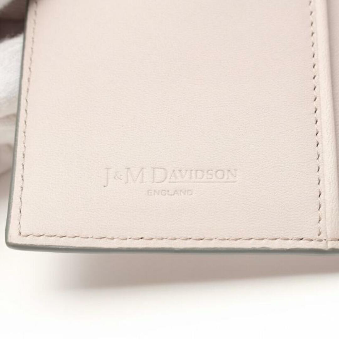 J&M DAVIDSON(ジェイアンドエムデヴィッドソン)のLOSANGE FOLD WALLET 二つ折り財布 レザー グレーベージュ レディースのファッション小物(財布)の商品写真