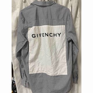 givenchy ボンテージ　シャツ　パラシュート　黒　ノーカラー