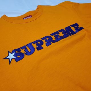 【L】Supreme Star Logo S/S Top Tee Orange