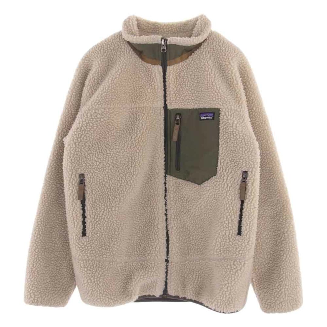 patagonia パタゴニア ジャケット 18AW 65625 18年製 Kids Retro X jacket キッズ レトロX フリース ジャケット オフホワイト系 カーキ系 XL