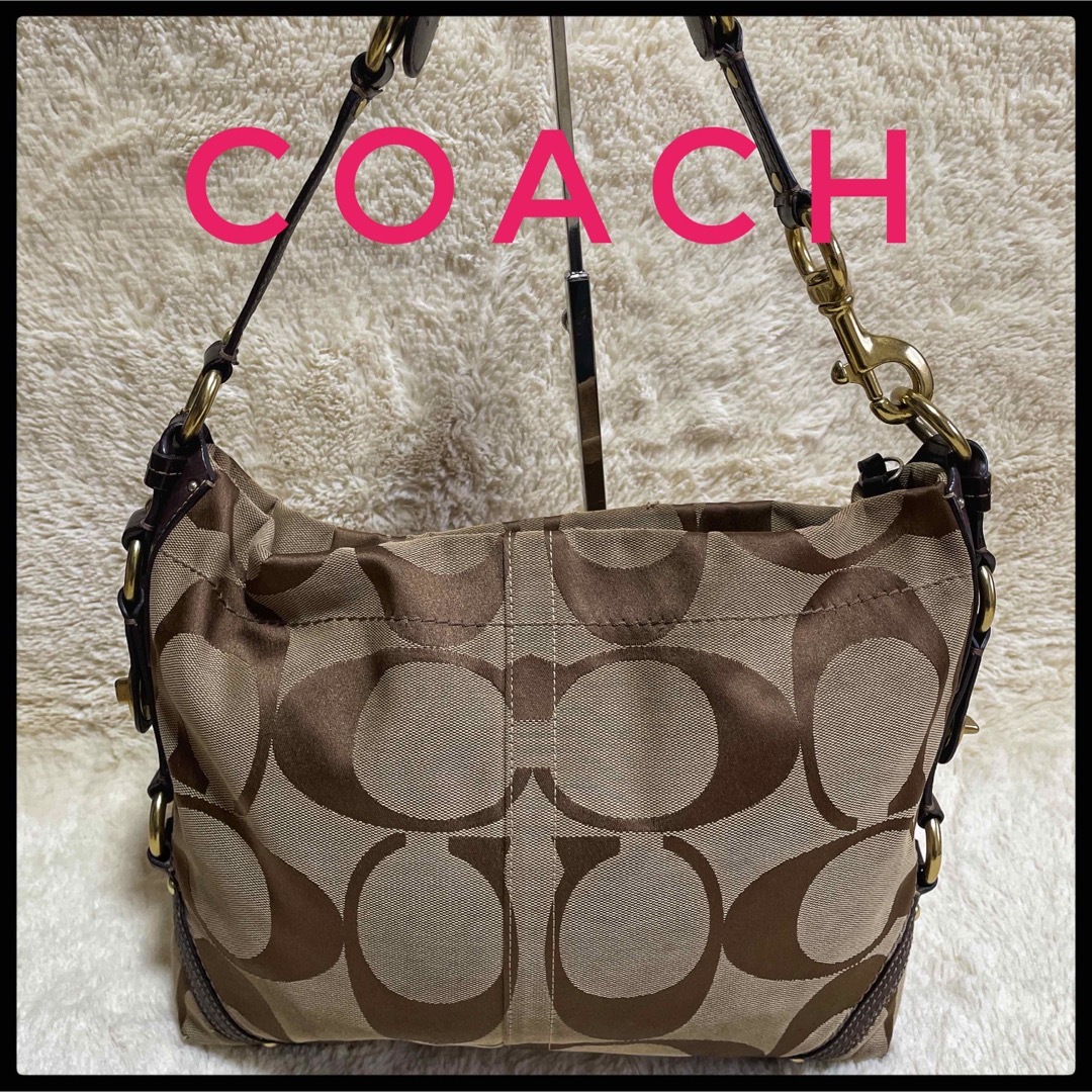 COACH(コーチ)のコーチ COACH シグネチャー柄　ショルダー　チャーム　レザー　キャンバス レディースのバッグ(ショルダーバッグ)の商品写真