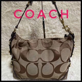 コーチ(COACH)のコーチ COACH シグネチャー柄　ショルダー　チャーム　レザー　キャンバス(ショルダーバッグ)