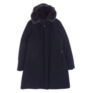 ウールリッチ(WOOLRICH)のWOOLRICH ウールリッチ ダウンジャケット 1602177 国内正規品 60/40 RAMAR CLOTH ラマ― クロス ラビットファー ダウン コート ジャケット ネイビー系 XS【中古】(その他)