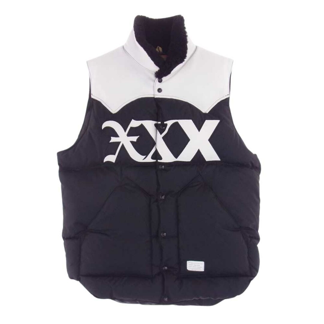 38肩幅GOD SELECTION XXX ゴッドセレクション ベスト ROCKY MOUNTAIN FEATHER BED ロッキーマウンテンフェザーベッド Christy Vest ダウン ベスト ブラック系 ホワイト系 38