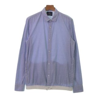 スコッチアンドソーダ(SCOTCH & SODA)のSCOTCH&SODA カジュアルシャツ M 青x白(ストライプ) 【古着】【中古】(シャツ)