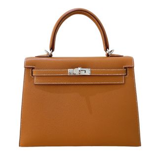 エルメス(Hermes)の　エルメス HERMES ケリー25 外縫い B刻　(2023年製) ゴールド　シルバー金具 ヴォーエプソン レディース ハンドバッグ(ハンドバッグ)