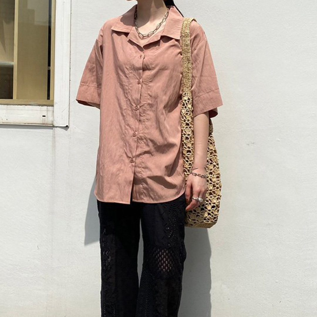 トゥデイフル　Halfsleeve Crape Shirts