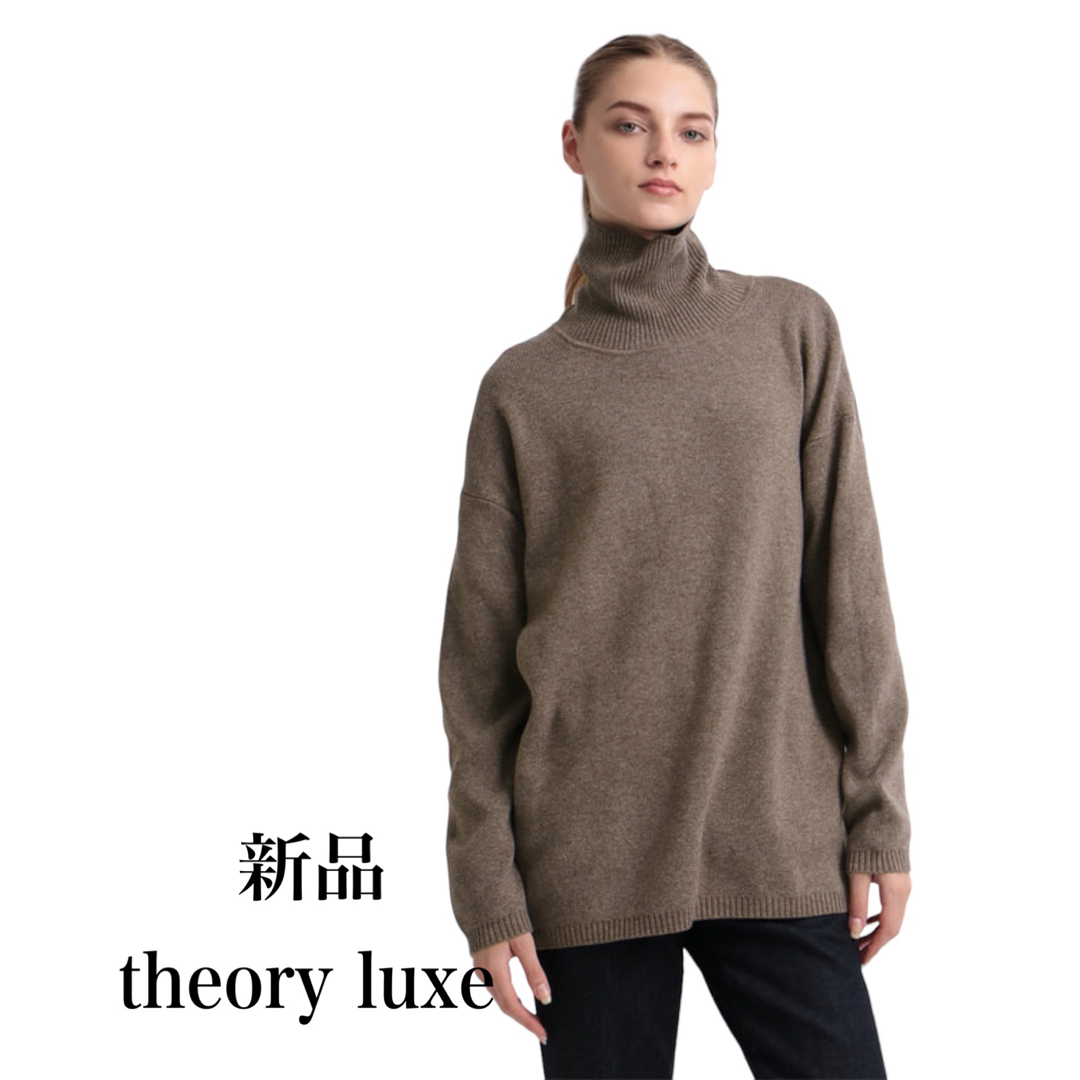 theory luxe カシミヤ100%　グレー　タートルネック　ニット  40