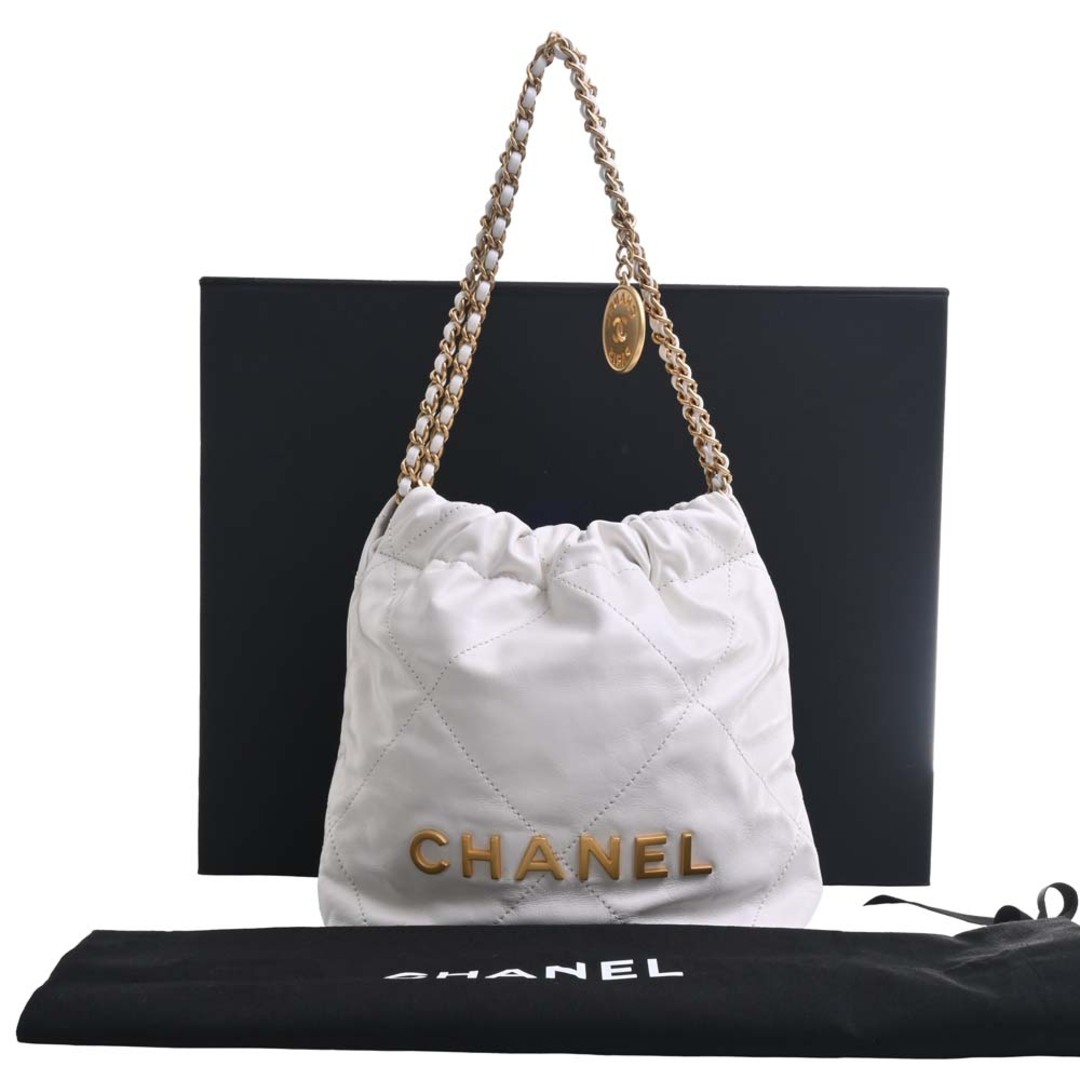 未使用 展示品 シャネル CHANEL 22 ミニ 2way チェーン ハンド ショルダー バッグ レザー ブラック AS3980 CHANEL 22 VLP 90199590