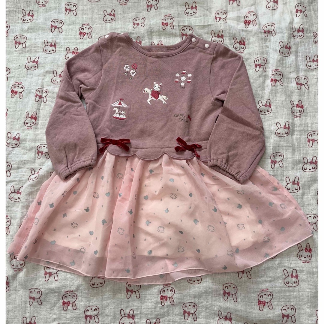 coeur a coeur(クーラクール)のクーラクール ワンピース 95 キッズ/ベビー/マタニティのキッズ服女の子用(90cm~)(ワンピース)の商品写真