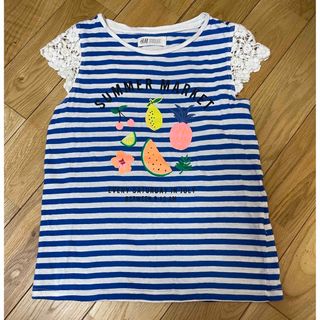 エイチアンドエム(H&M)の半袖Tシャツ　6〜8歳　ボーダー(Tシャツ/カットソー)