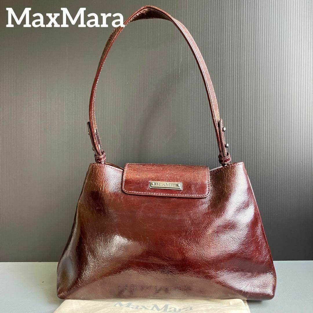 Max Mara   MaxMara 2wayエナメルレザーワンショルダーバッグ