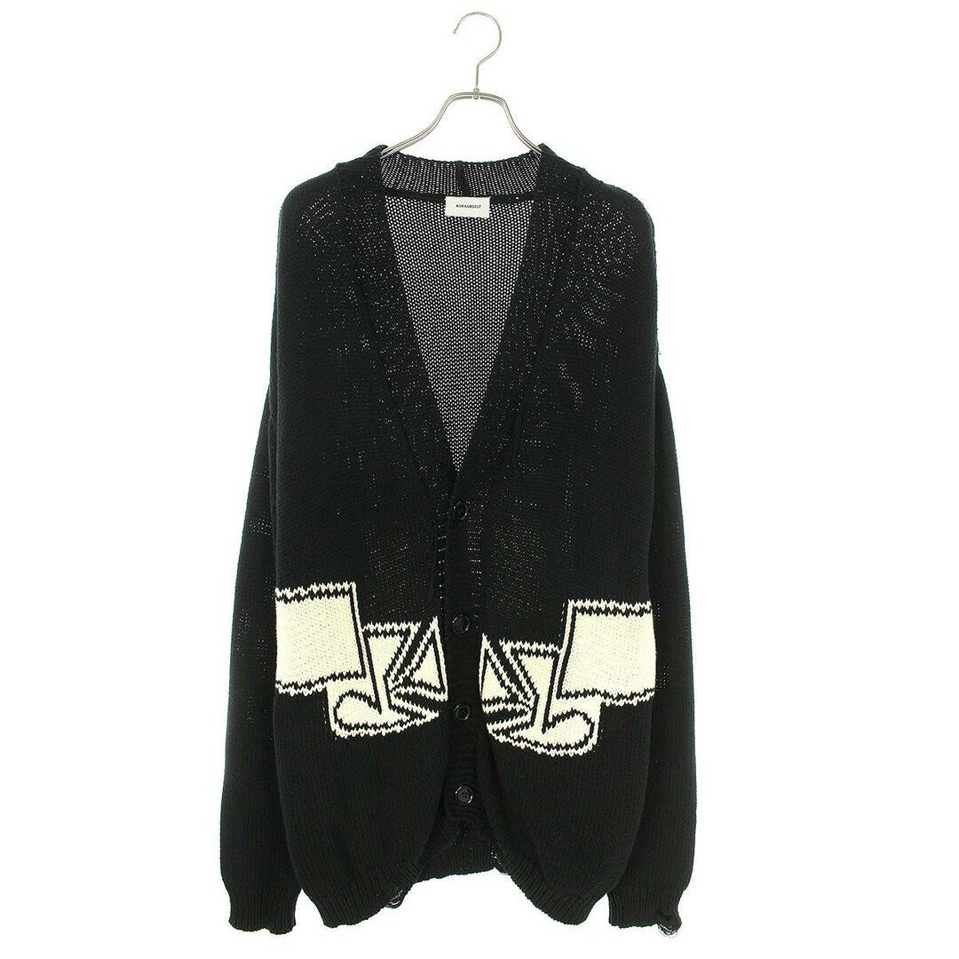 アスクユアセルフ ASKYURSELF  Chunky Banned Knit Cardigan チャンキーバナードニットカーディガン メンズ L