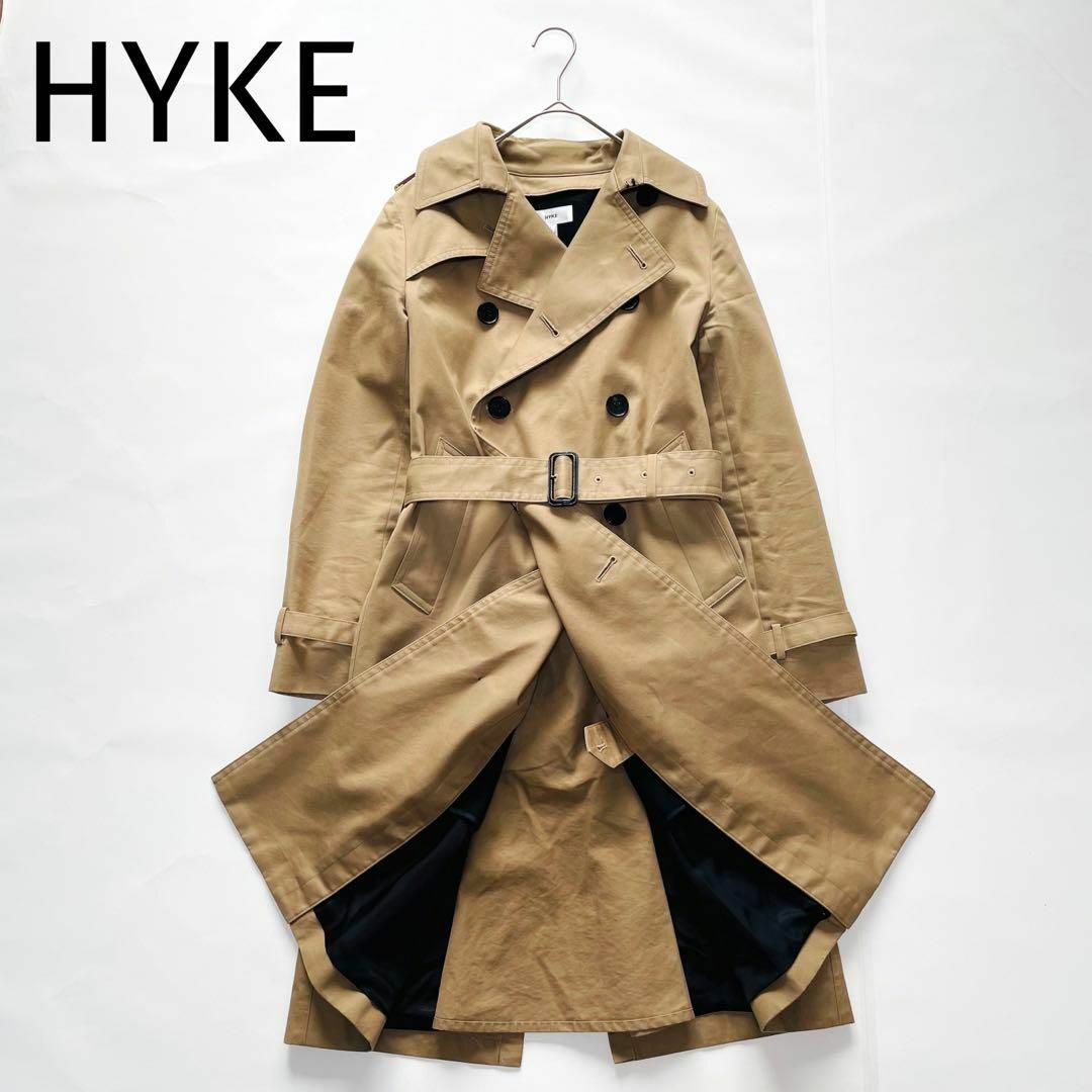 ☆美品☆HYKE ハイク ロング トレンチコート ベルト ライナー付き-