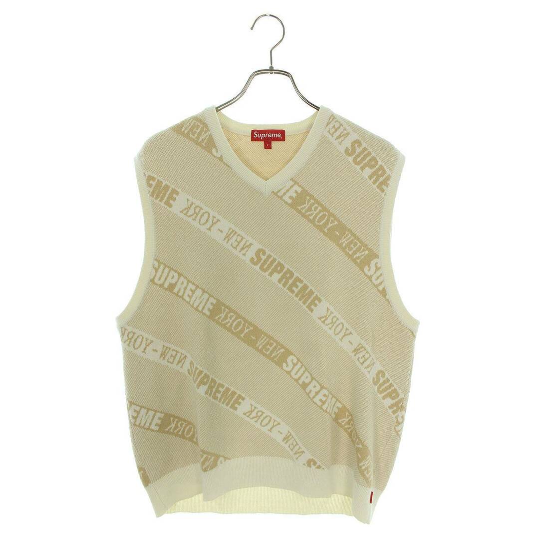 Supreme - シュプリーム 22SS Stripe Sweater Vest ジャガードロゴ