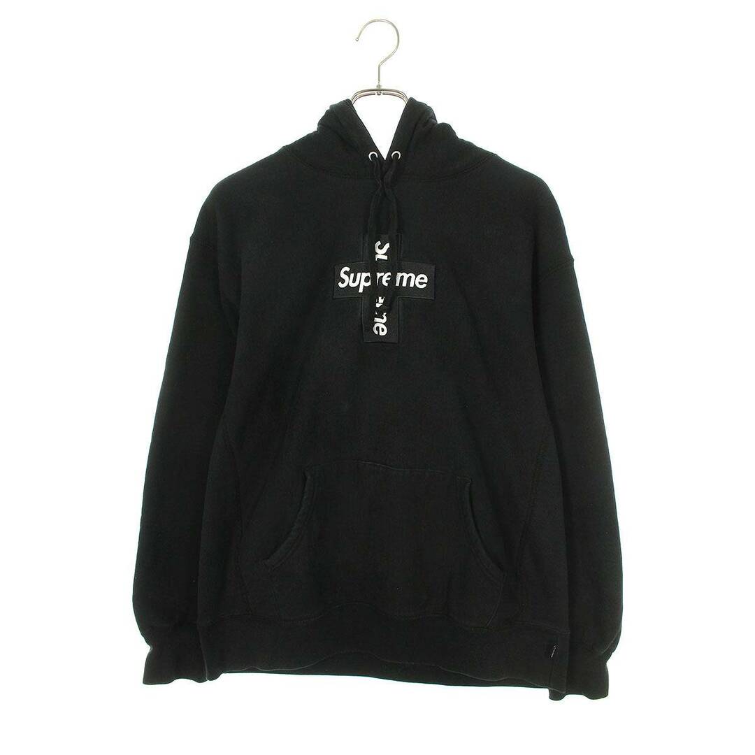 Cross Box Logo Hooded Sweatshirt 黒　m