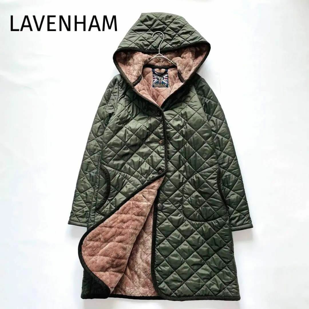 LAVENHAM 美品 ダウン ジャンバー アウター レディース l L ロング